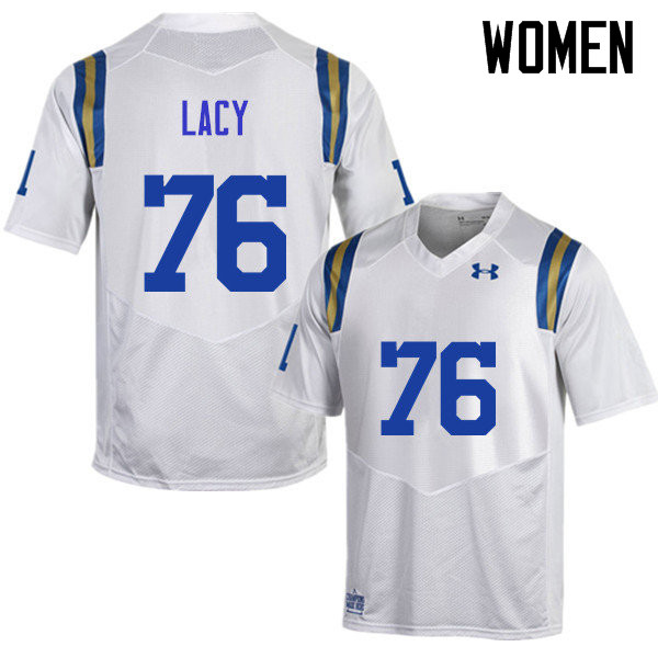 Women #76 Kenny Lacy UCLA Bruins Under Armour College Football Jerseys Sale-White - Click Image to Close